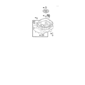 Engine Sump/Gear Cam Diagram and Parts List for 12E800TO12E899  Briggs and Stratton Engine